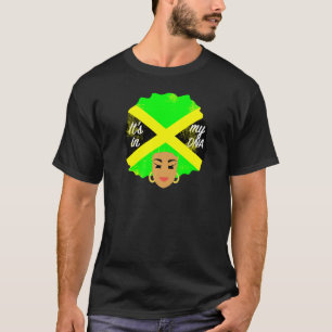 Camiseta Jamaicana Está Na Minha Bandeira De Dna Afro Cores