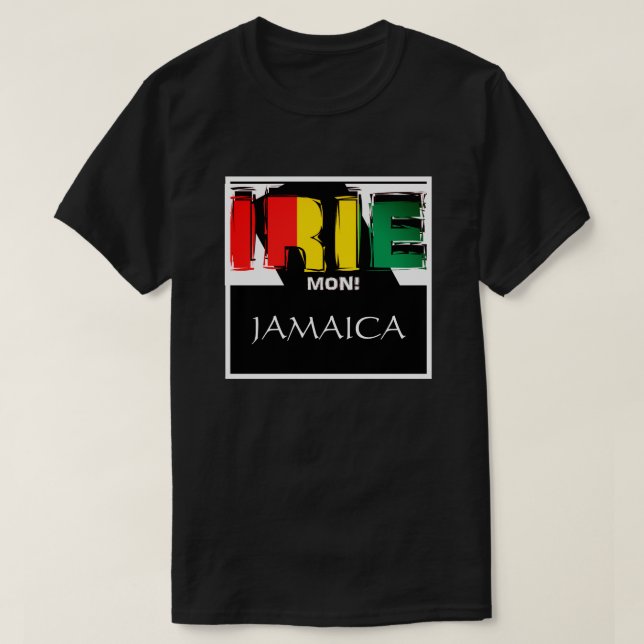 Camiseta jamaicana Irie Mon (Frente do Design)