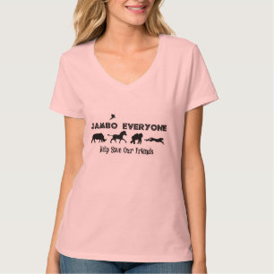 Camiseta Jambo todos ajuda para salvar animais pstos em