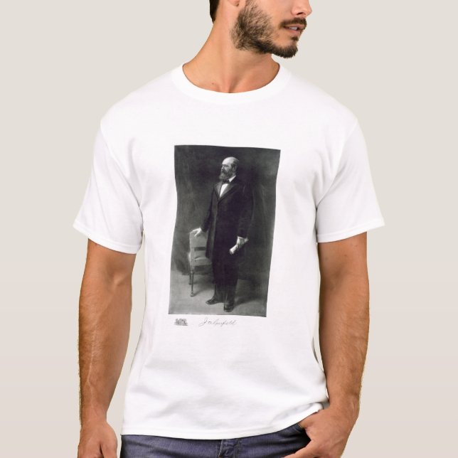 Camiseta James A. Garfield, 20o presidente da rua unida (Frente)