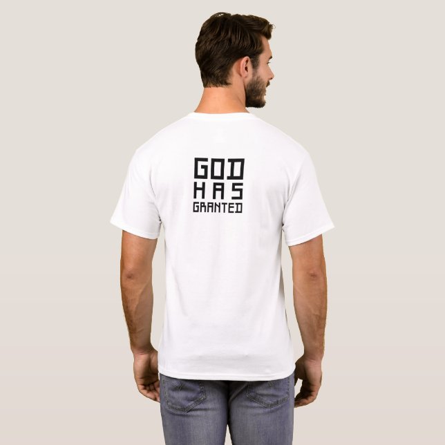 Camiseta James "Dios ha concedido" (Parte Traseira Completa)