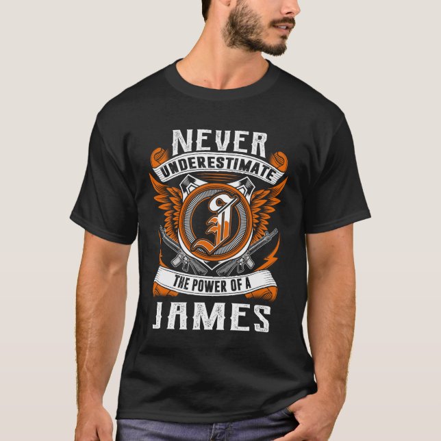 Camiseta JAMES - Nunca Subestimar Personalizado (Frente)