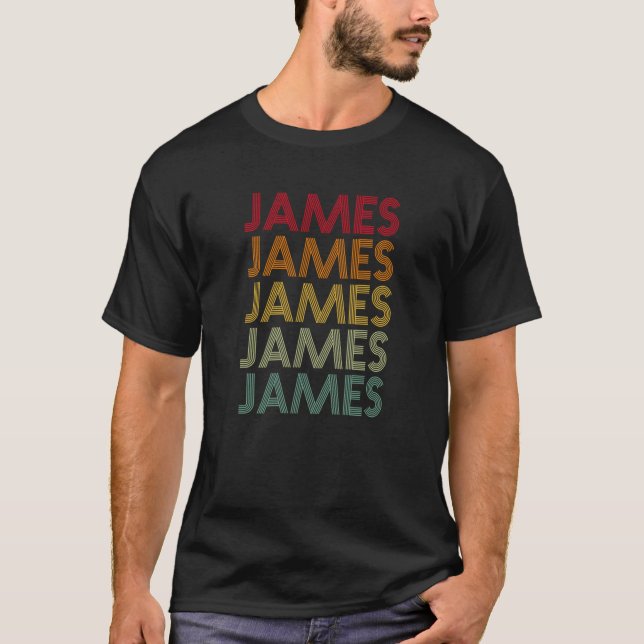 Camiseta James Retro Nome Apelido Humor (Frente)