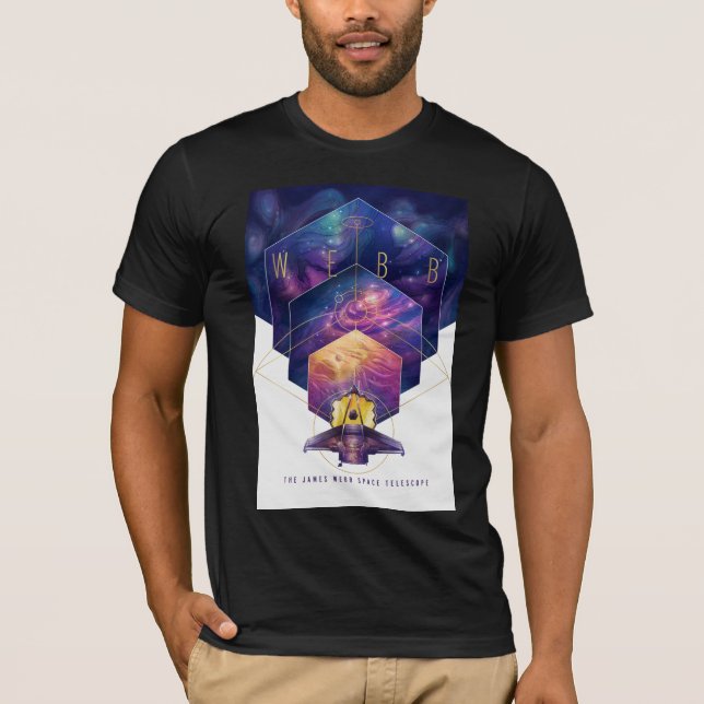 Camiseta James Webb Space Telescope Illustration Artwork (Frente)