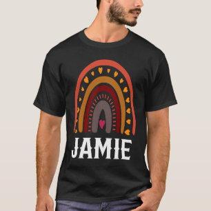 Camiseta Jamie Colorful Rainbow men rapaz ideia do nome do 