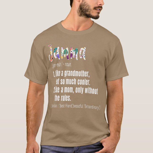 Camiseta Jamma Definition Mothers Day Birthday gift Grandmo (Frente)