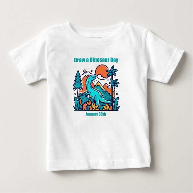 Camiseta Jan 30 - Desenhar a Dinossauro (Frente)