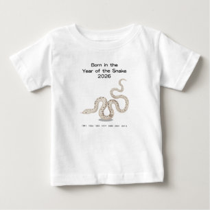 Camiseta Jan-Fev de 2026 Nascer do Bebê no Ano do Cobra