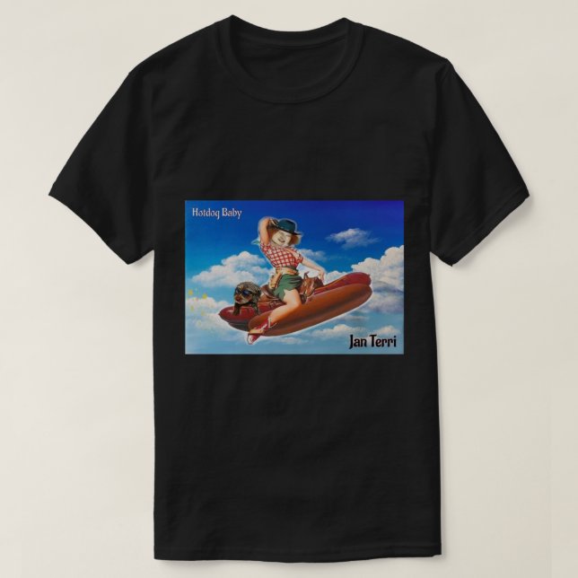 Camiseta Jan Terri Hotdog, bebê! Jan Terri (Frente do Design)