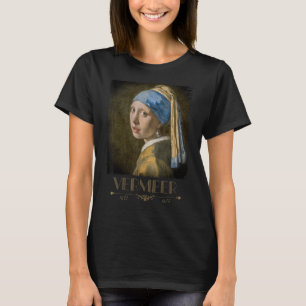 Camiseta Jan Vermeer Pearl Enarrando Garota Barroco Pintura