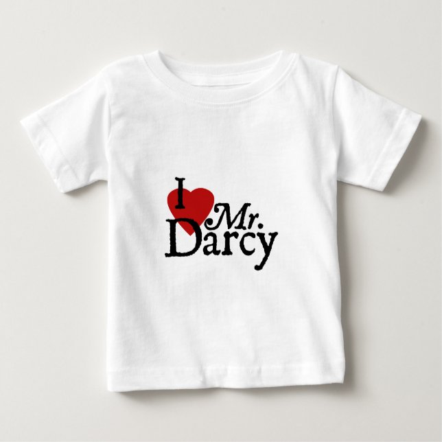 Camiseta Jane Austen EU AMO o Sr. Darcy (Frente)