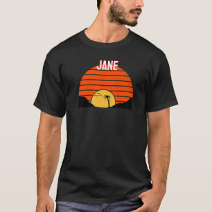 Camiseta Jane Palm Tree Sunset Retro Vintage Sand Dunes