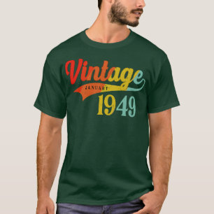 Camiseta Janeiro 1949 Aniversário Vintage Janeiro 1949 Incr