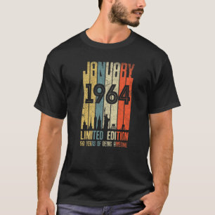 Camiseta Janeiro 1964 59 Aniversário 59 Anos 1964 Aniversár