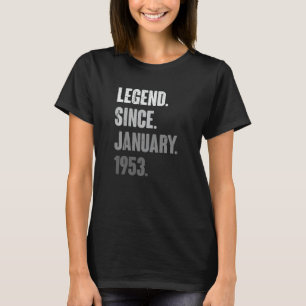 Camiseta Janeiro Aniversário 70 Decoration 70 Anos Old Vint