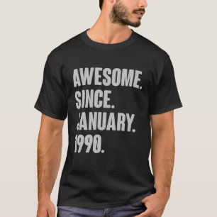 Camiseta Janeiro Aniversário Gift Vintage Incrível Desde 