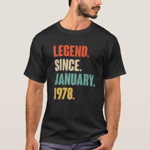 Camiseta Janeiro Aniversário Presente - Legenda Vintage De