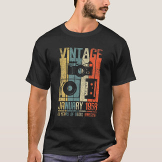 Camiseta Janeiro De 1958 T 63 Anos 1958 Aniversário