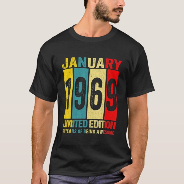 Camiseta Janeiro De 1969 Edição Limitada, 53 Anos De Atençã (Frente)