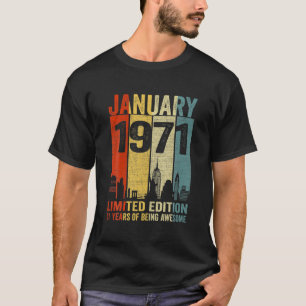 Camiseta Janeiro De 1971 Edição Limitada, 51 Anos De Atençã