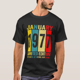 Camiseta Janeiro De 1977 Edição Limitada De 45 Anos De At