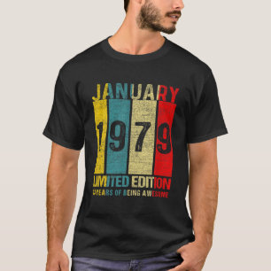 Camiseta Janeiro De 1979 Edição Limitada De 43 Anos De Aten