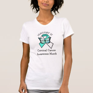 Camiseta Janeiro é Cervical Cancer Awareness Month Sueco