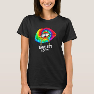 Camiseta Janeiro Rainha Birthday Capricorn Zodiac Tie Dye L
