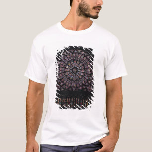 Camiseta Janela cor-de-rosa do transept norte descrevendo o