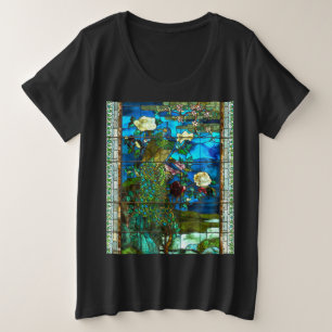 Camiseta Janela de vidro colorido de pêssego