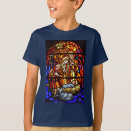 Camiseta Janela de Vidro Estendida Natividade Criança de Na