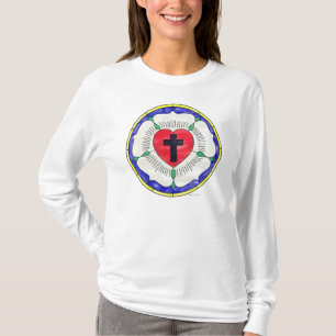 Camiseta Janela de vitral do selo de Luther