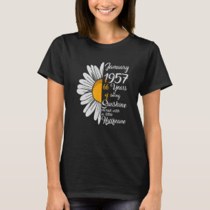 Camiseta Janelas Meninas 1957 66º Aniversário 66 Anos