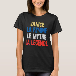 Camiseta Janice La Femme O Mito A Lenda de Janice