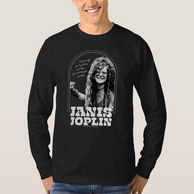 Camiseta Janis Joplin - Deixe-se ir mais (Frente)