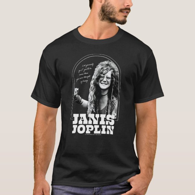 Camiseta Janis Joplin - Deixe-se ir mais (Frente)