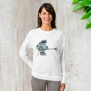 Camiseta Janitor Espacial Pulverizando Estrelas Astronauta