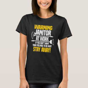Camiseta Janitor No Local De Trabalho Cliente Limpador De C