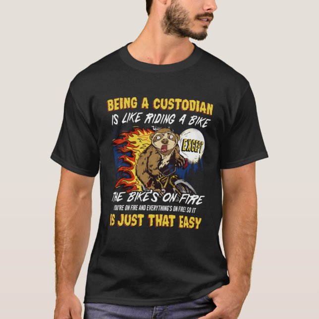 Camiseta Janitor school custodian school janitor funny cust (Frente)