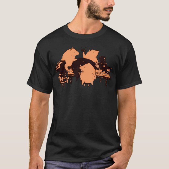 Camiseta Jantar com amigos engraçado (Frente)