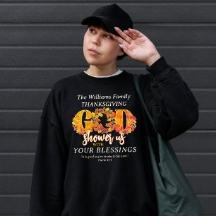 Camiseta Jantar de Ação de Graças Religioso Citação da Bíbl