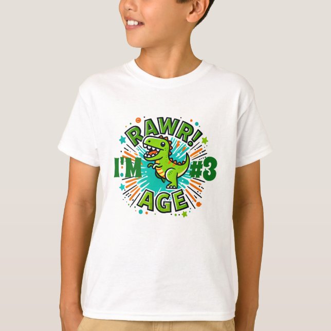Camiseta Jantar de Dinossauro Personalizado (Frente)