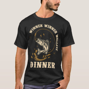 Camiseta Jantar de Lucioperca Vencedor Vencedor Engraçado d