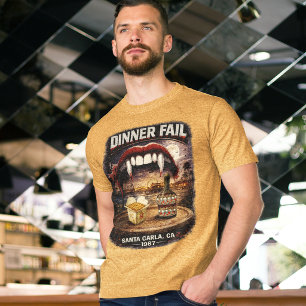Camiseta Jantar Falhou Masculino Bella+Canvas Escuro