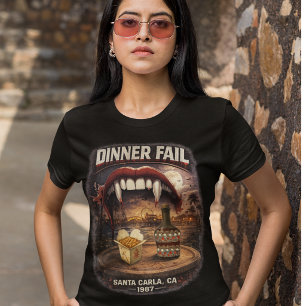 Camiseta Jantar Falhou Mulheres Bella+Canvas Ajuste Slim Es