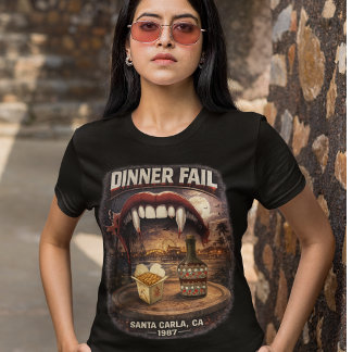 Camiseta Jantar Falhou Mulheres Bella+Canvas Ajuste Slim Es