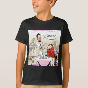 Camiseta Jantar Refinado de Papagaio Divertido