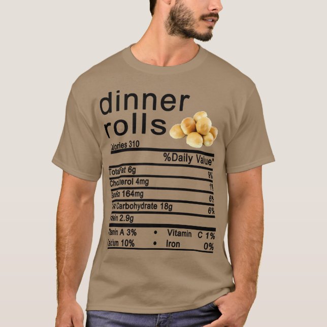 Camiseta jantar rola a família de ação de graças (Frente)