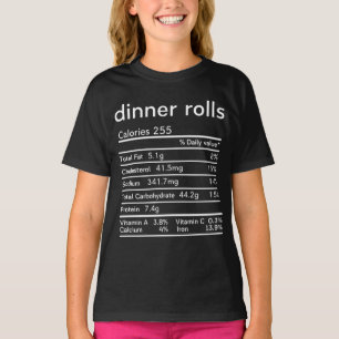 Camiseta janto enrola fatos nutricionais engraçados ação