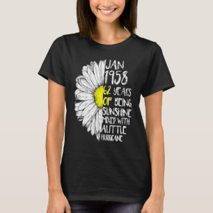 Camiseta JANUARY Girl Fez Em 1958 62nd Sunshine Hurricane (